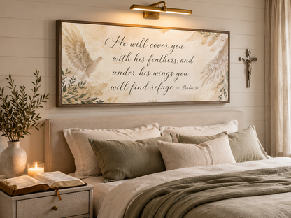 Psalm 91 Bible Verse Canvas Print Home Decor