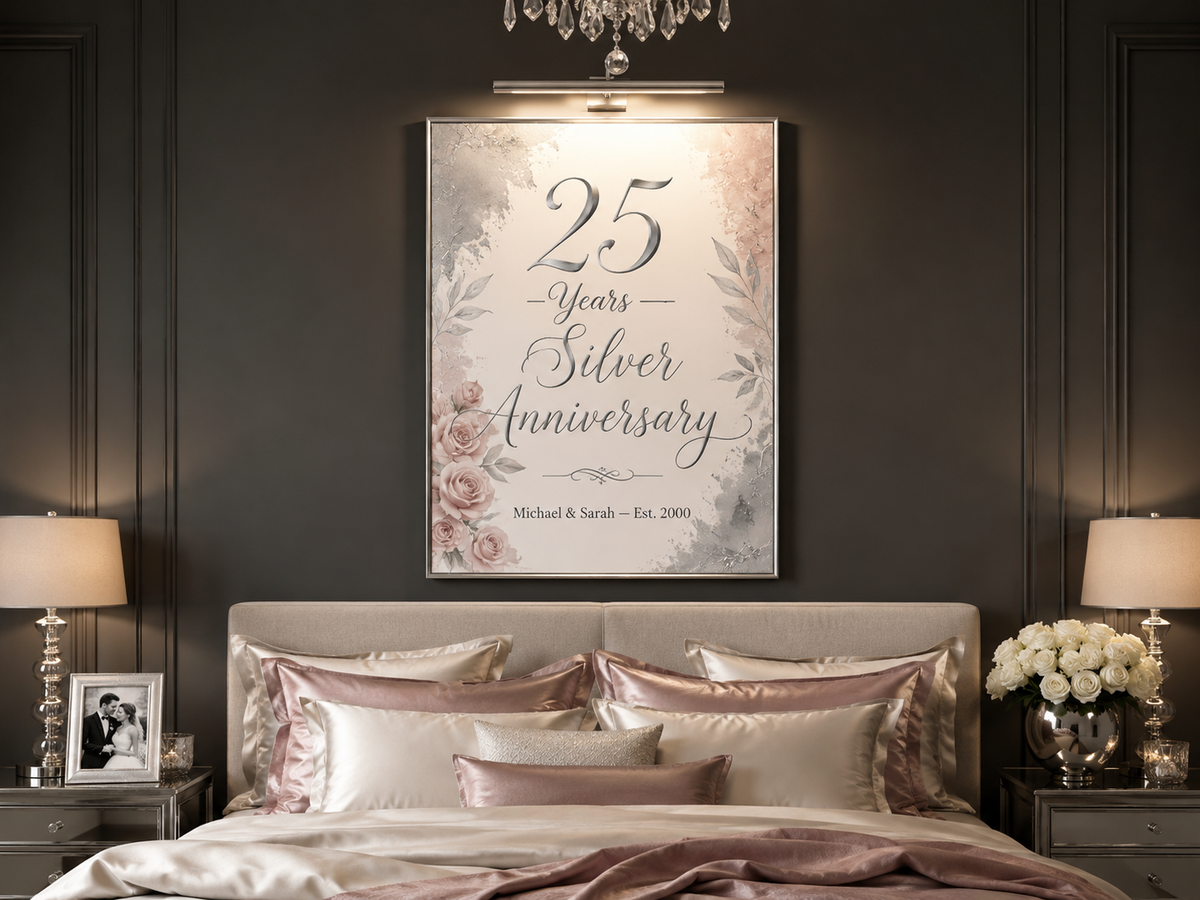 25 Years Married Silver Anniversary Gift Print