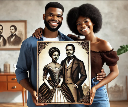 Vintage Victorian Couples Portait