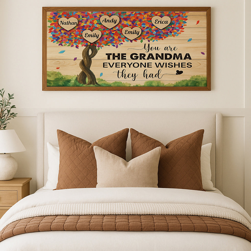 Personalized Grandma Gift  Custom Family Tree Sign with Grandkids’ Names You Are the Grandma Everyone Wishes They Had  Mother’s Day Gift