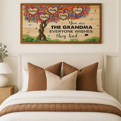 Personalized Grandma Gift  Custom Family Tree Sign with Grandkids’ Names You Are the Grandma Everyone Wishes They Had  Mother’s Day Gift