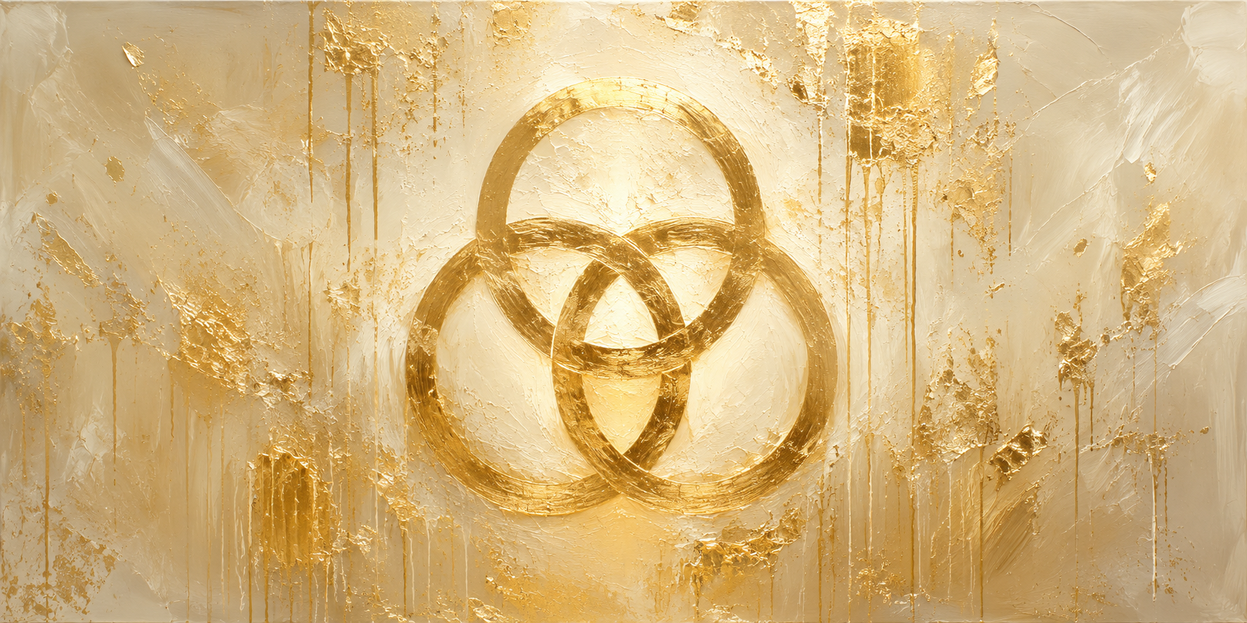 Custom Adult Baptism Trinity Gold Abstract Christian Canvas