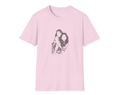 Personalized Embroidered Hoodie from Photo | Custom Outline Drawing T-shirt| Best Friend Gift | Couple T-short| Family Portrait T-shirt