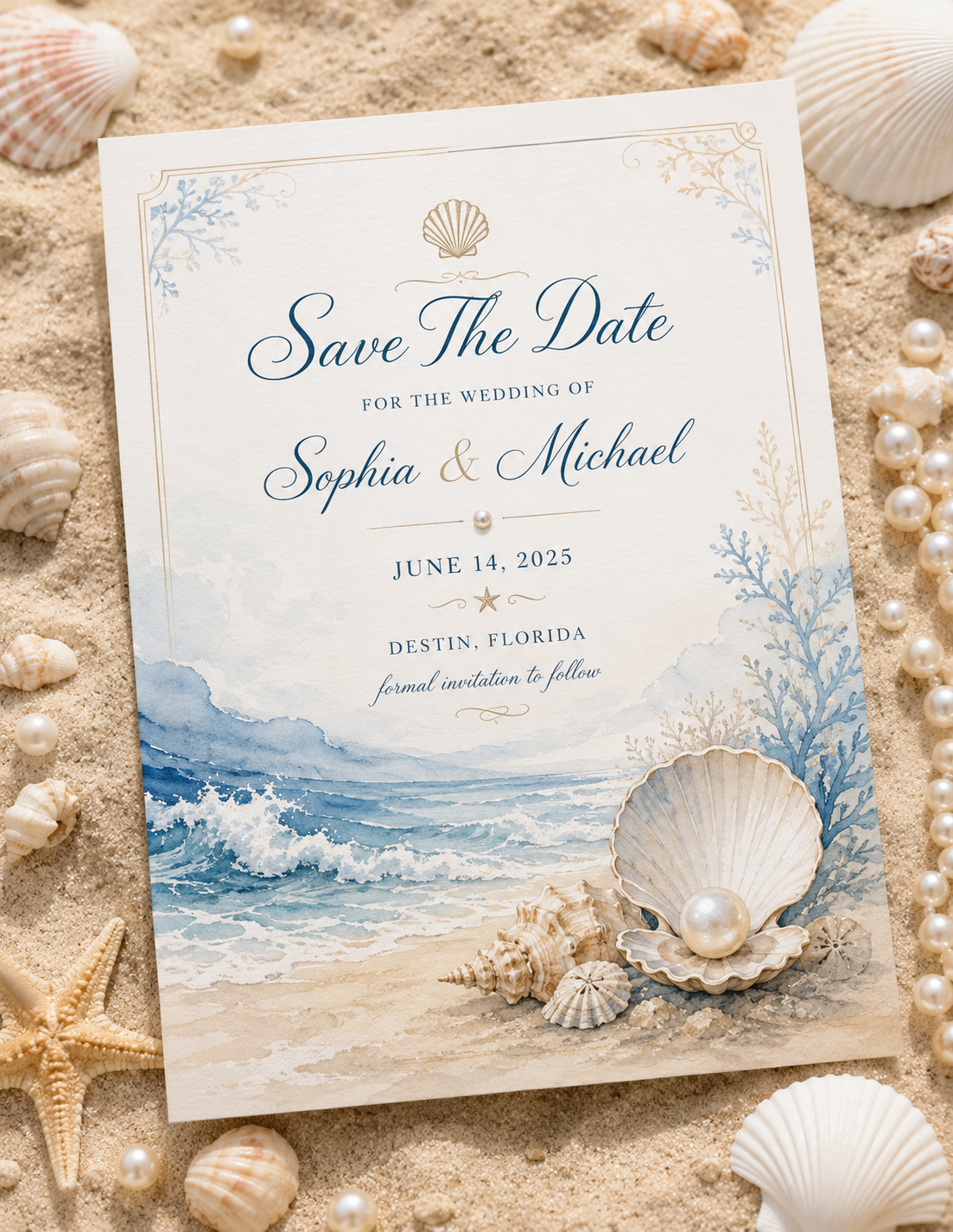 Beach wedding ceremony signage digital download bundle program table number menu