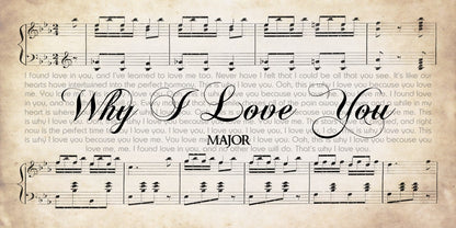 Why I Love You by Major Song Lyrics on Canvas