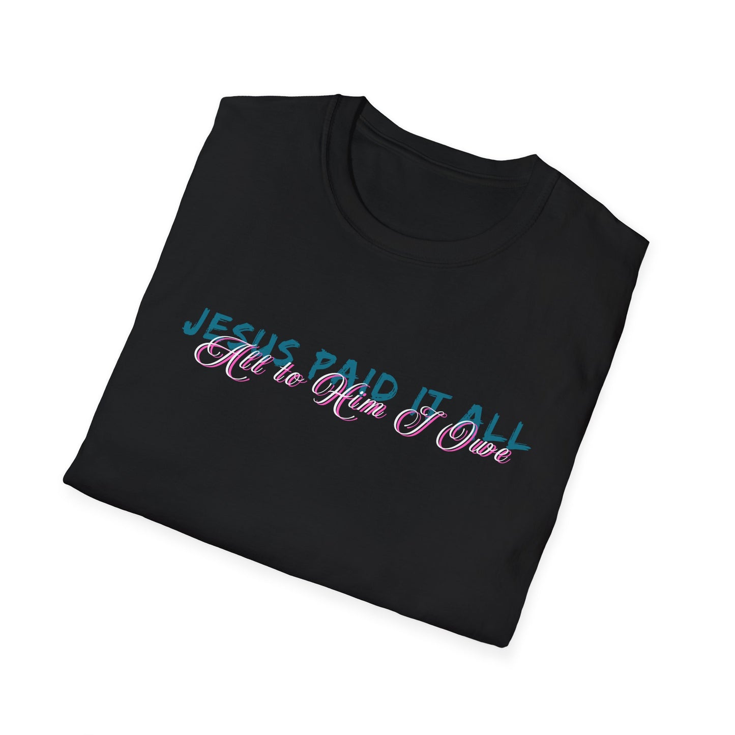 Jesus Paid It All Christian T-Shirt – Faith Shirt for Women, Religious Graphic Tee, Bible Verse Shirt, Inspirational Gift, Guest Check Jesus Paid It All Shirt