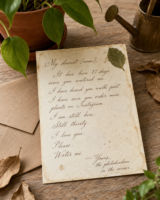 Houseplant Love Letter Funny Card