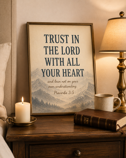 He Restoreth My Soul He Leadeth Me Beside Still Waters — Psalm 23:3 Christian Bible Verse Print 8x10 Scripture Wall Art by AmourPrint