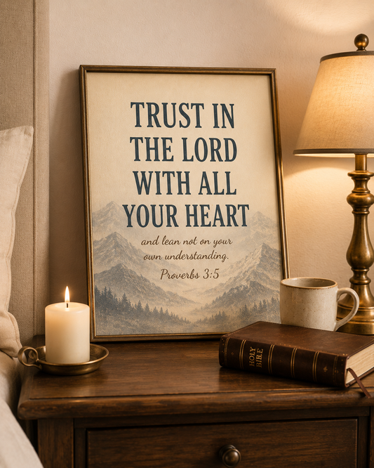 He Restoreth My Soul He Leadeth Me Beside Still Waters — Psalm 23:3 Christian Bible Verse Print 8x10 Scripture Wall Art by AmourPrint