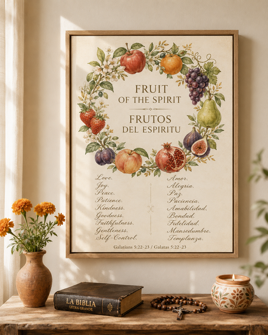 Frutos del Espiritu Bilingual Canvas