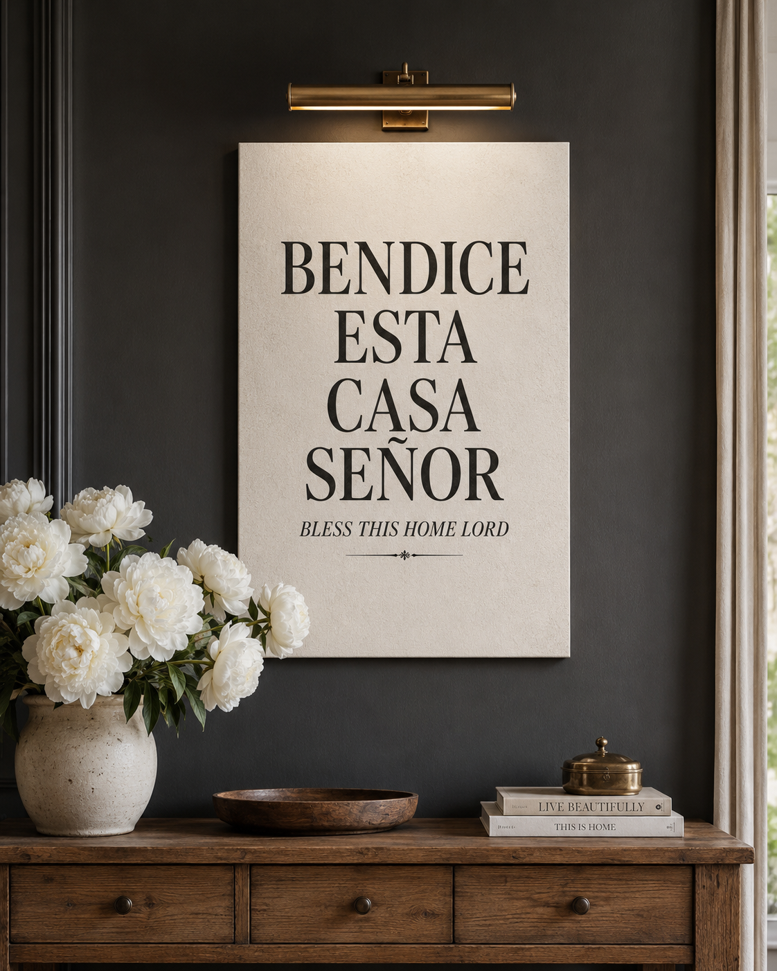 Bendice Esta Casa Bless This Home Spanish Bilingual Christian Canvas