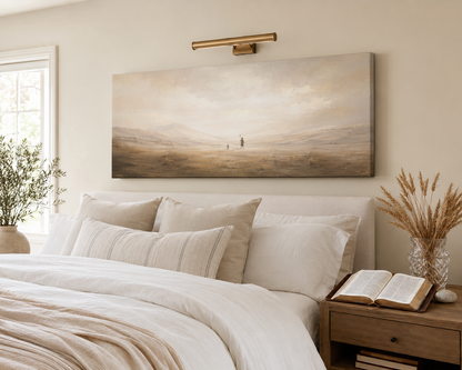 David and Goliath Modern Neutral Fine Art Canvas