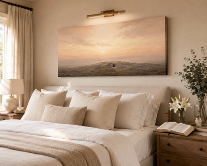 Empty Tomb Resurrection Modern Neutral Fine Art Easter Canvas