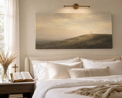 Sermon on the Mount Beatitudes Modern Neutral Fine Art Canvas