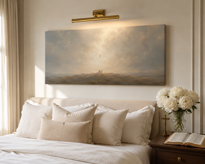 Ascension of Jesus Modern Neutral Fine Art Canvas