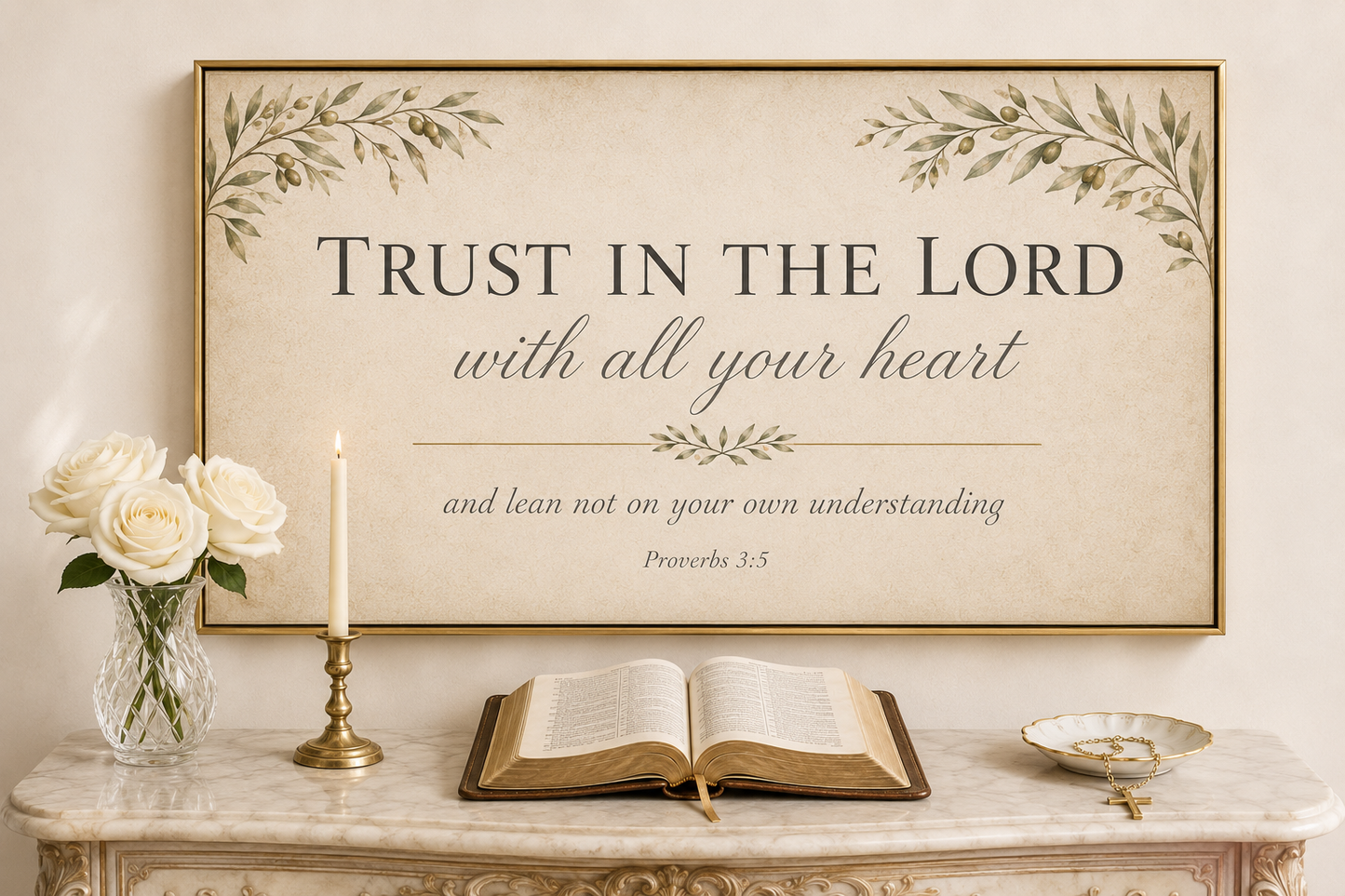 Trust in the Lord Canvas - Proverbs 3:5