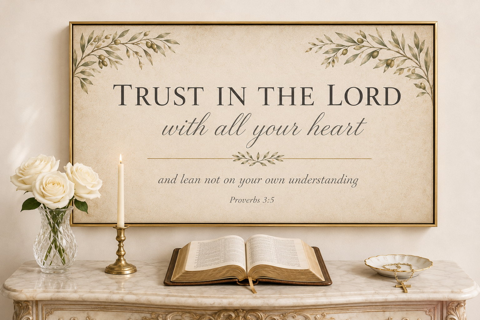 Trust in the Lord Canvas - Proverbs 3:5