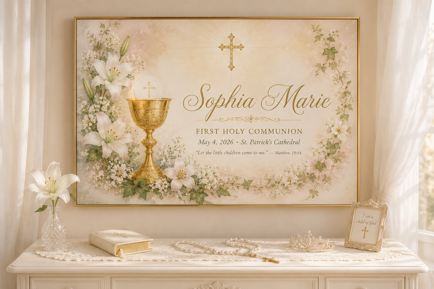 First Holy Communion Custom Canvas
