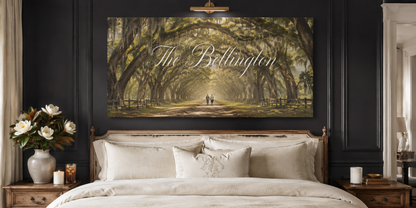 Custom Family Name Savannah Live Oak Avenue Canvas
