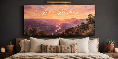 Custom Family Name Grand Canyon Sunset Canvas