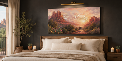 Custom Family Name Sedona Red Rock Canvas
