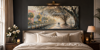 Custom Family Name Charleston Spanish Moss Canvas