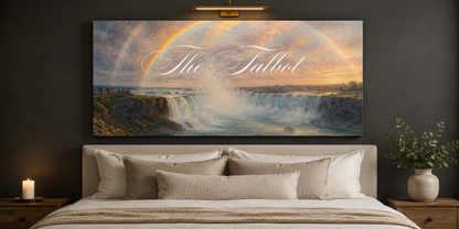 Custom Family Name Niagara Falls Mist Canvas