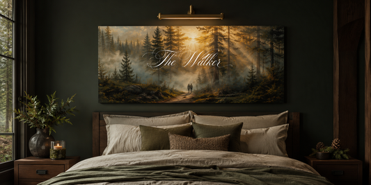 Custom Family Name Misty Forest Canvas