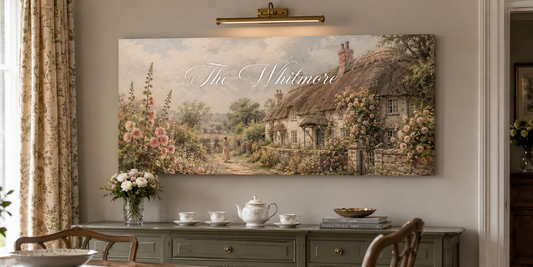 Custom Family Name English Cottage Canvas