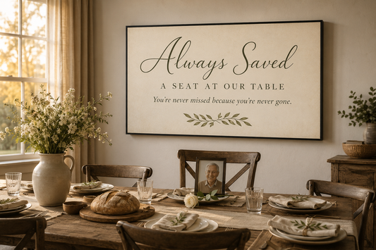 Empty Chair Memorial Canvas