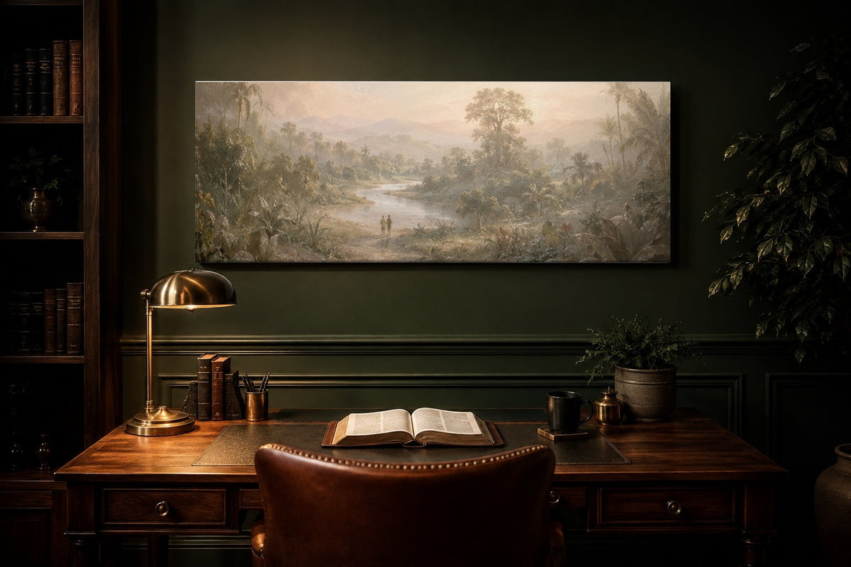 Garden of Eden canvas — green study