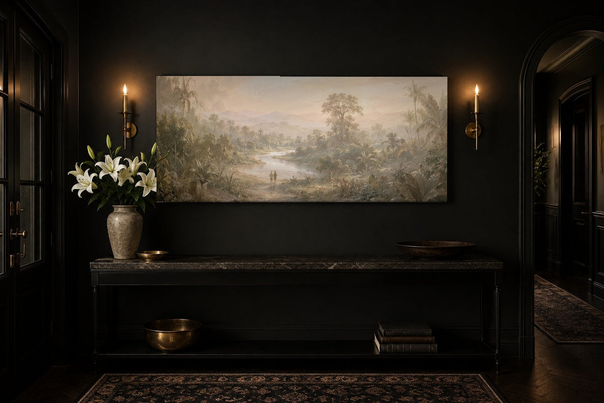 Garden of Eden canvas — black entryway