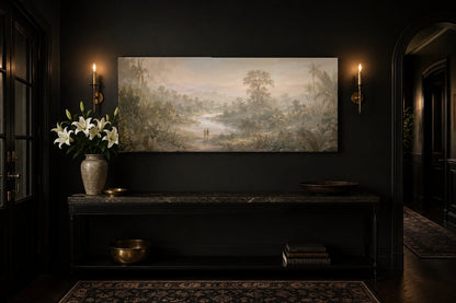 Garden of Eden canvas — black entryway