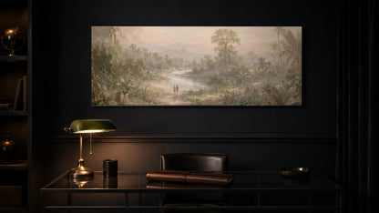 Garden of Eden canvas — leather study