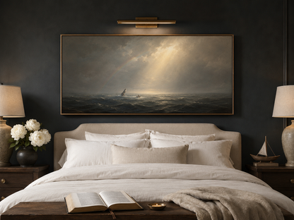 Jonah and the Whale Deliverance Modern Neutral Fine Art Canvas