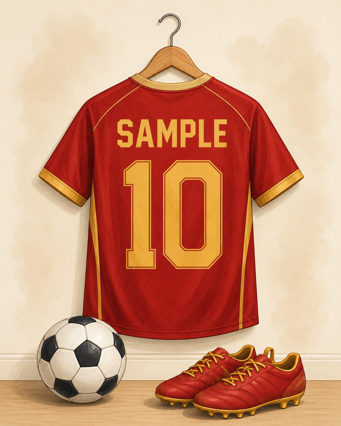 Personalized Soccer Jersey Name Sign Printable — Custom Kids Soccer Wall Art