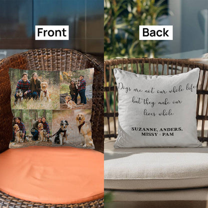 Personalized Photo Collage Pillow | Custom Picture Cushion with Pets, Family, or Couple Photos | Perfect Gift for Home & Loved Ones