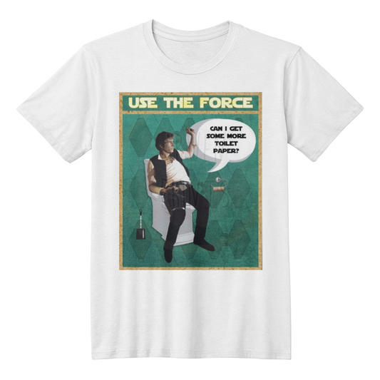 Star Wars Han Solo Use The Force T-shirt Print, Use the Force T-shirt, Funny Bathroom T-shirt Print, Funny Bathroom Print, Star Wars Bathroom T-shirt Print