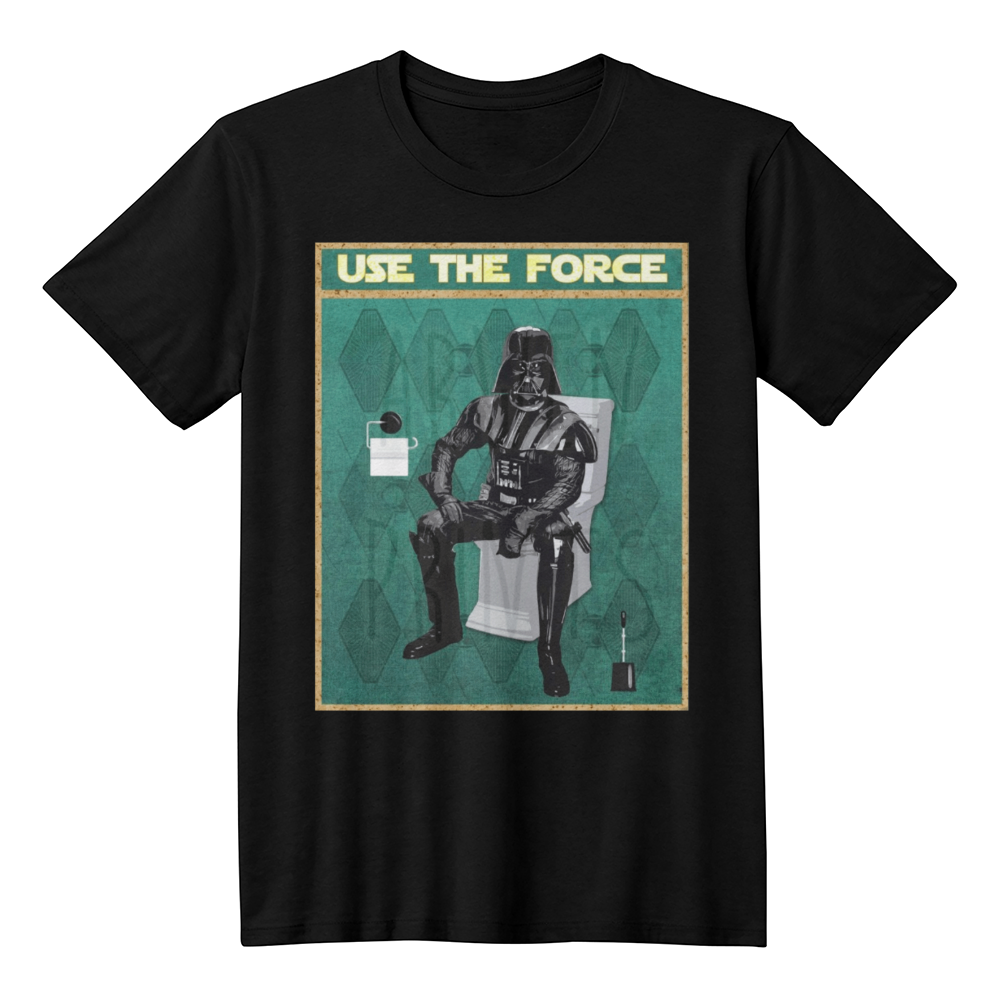 Star Wars Darth Vader Use The Force T-shirt Darth Vader T-shirt, Funny Bathroom T-shirt Print Star Wars Bathroom T-shirt