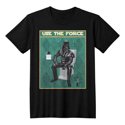 Star Wars Darth Vader Use The Force T-shirt Darth Vader T-shirt, Funny Bathroom T-shirt Print Star Wars Bathroom T-shirt
