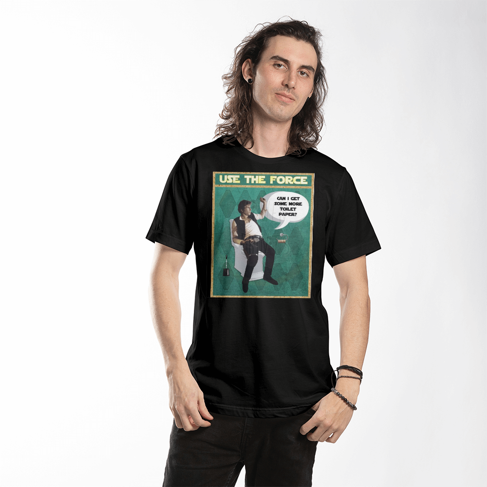 Star Wars Han Solo Use The Force T-shirt Print, Use the Force T-shirt, Funny Bathroom T-shirt Print, Funny Bathroom Print, Star Wars Bathroom T-shirt Print