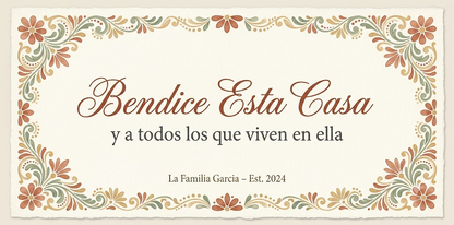 Bendice Esta Casa Spanish home blessing typography art