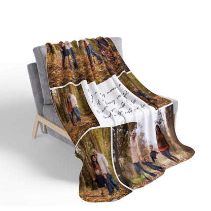 Custom Photo Collage Blanket  Photo Collage Blanket with Family Quote