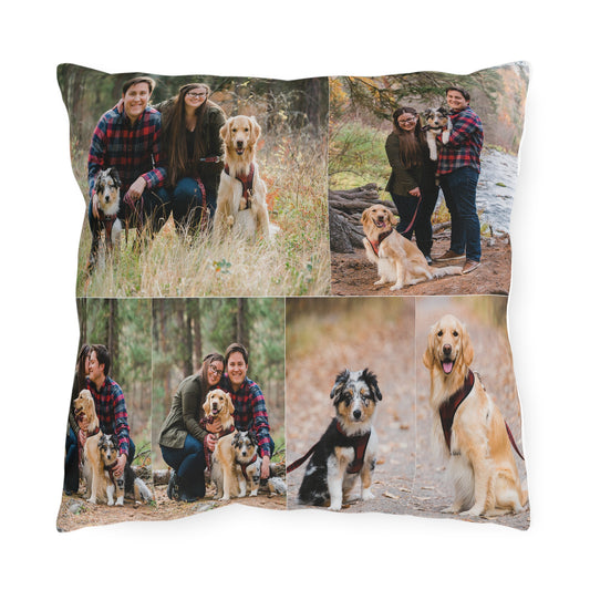 Personalized Photo Collage Pillow Custom Picture Cushion with Pets, Family, or Couple Photos Perfect Gift for Home & Loved Ones