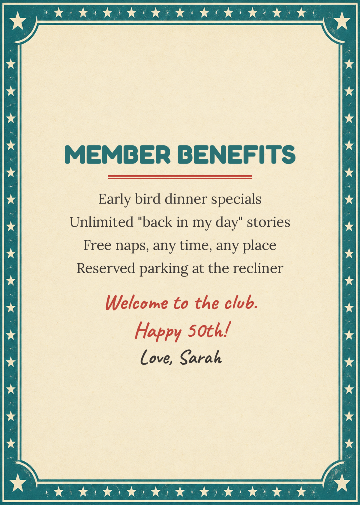 Inside: member benefits and birthday message