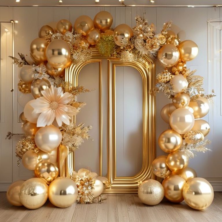 Large freestanding number cutouts at a milestone party