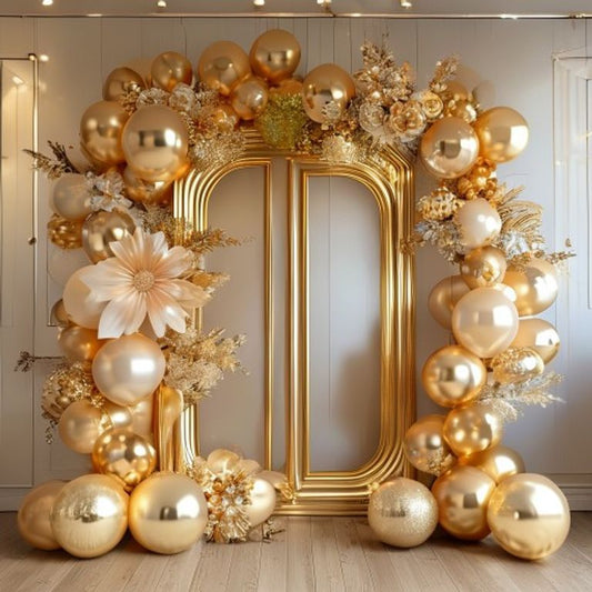 Large freestanding number cutouts at a milestone party