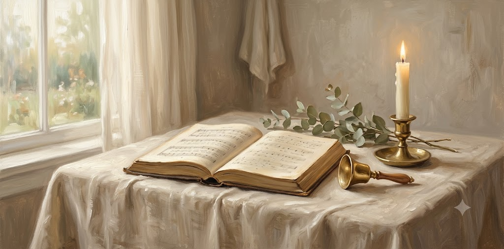 Hymn still life devotional art