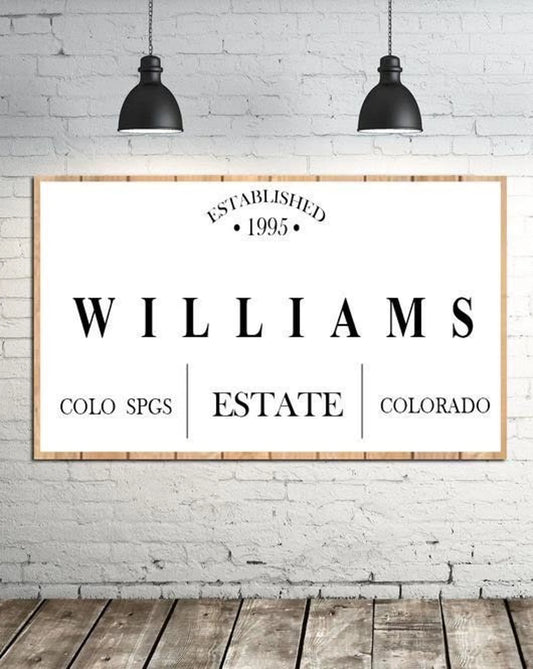 Custom Family Name Sign - Farmhouse Wall Decor - Home Sweet Home Sign - Home Wall Decor - Personalized Sign - House Warming Gift
