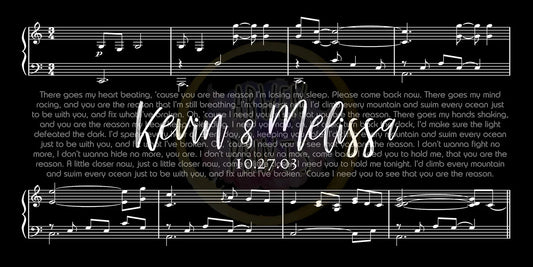 Custom Wedding Ring Ceremony Canvas Personalized Wedding Rings Vow Wall Art Anniversary Gift